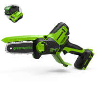 Цепная мини-пила Greenworks 24V G24MCS10 (10 см) аккумуляторная в Давлеканове